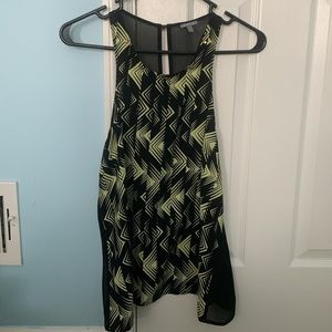 Charlotte Russe black and green tank. Size M, mesh back